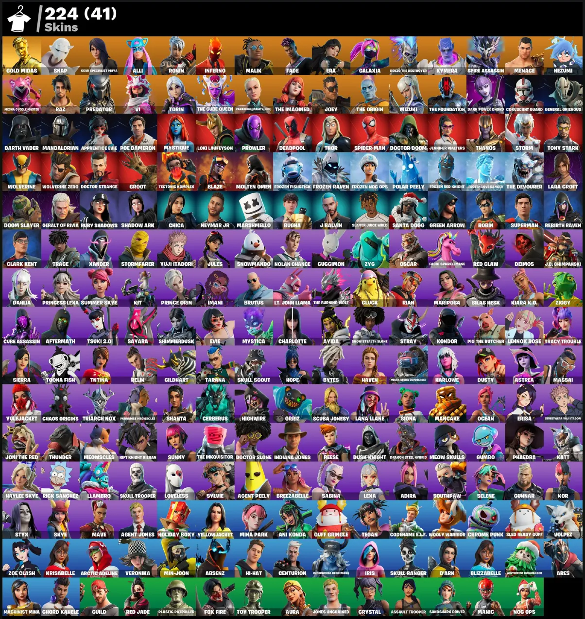  FN • CHANGE MAIL (ALL PLATFORMS) | 224 skins (41 paid) | 450 VB | Full access | Warranty 